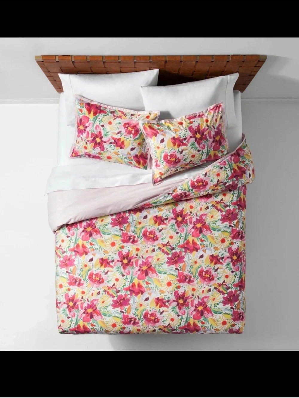 Opalhouse Pink Floral Comforter with Cream and Yellow Accents